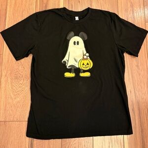 Black Halloween Mickey Ghost T-Shirt